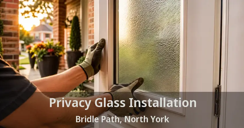 Privacy Glass Installation Bridle Path, North York - ON