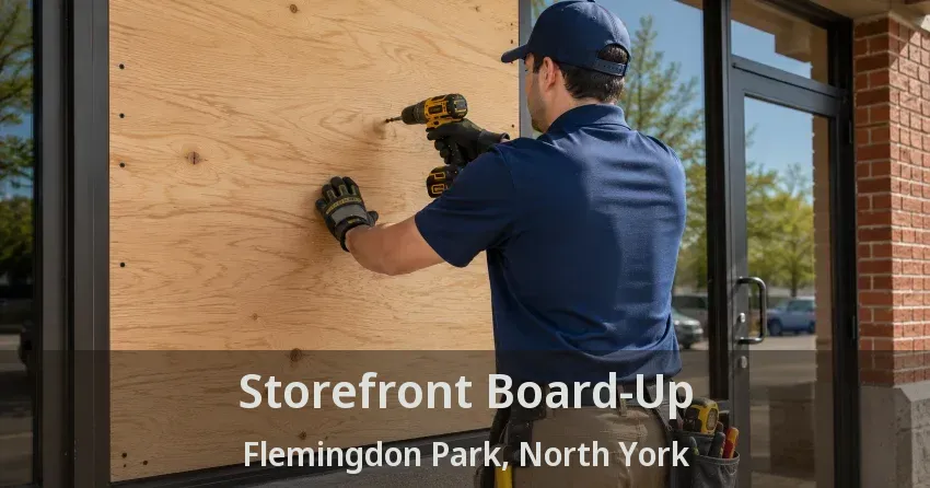 Storefront Board-Up Flemingdon Park, North York - ON
