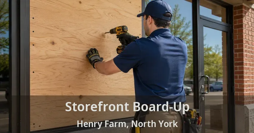 Storefront Board-Up Henry Farm, North York - ON