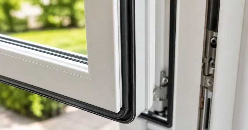 casement window cranked fully open in a North York home