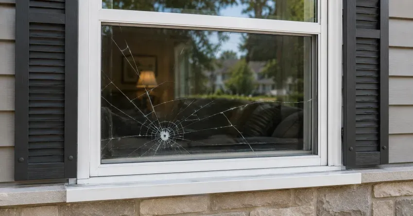 technician measuring window opening for emergency glass replacement Willowdale, North York