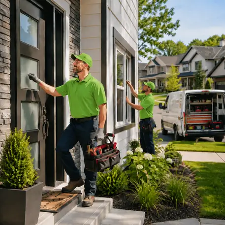 Crews attending door and window jobs in towns, villages and outlying properties across the service area